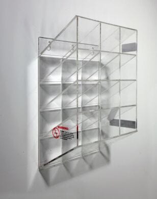 Acrylic safety glasses dispenser.  |  4951-15A displayed