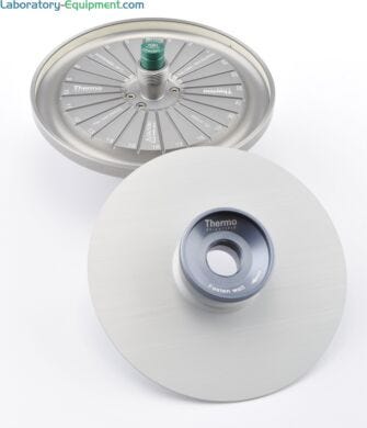 Designed to hold the sample containers at a constant angle relative to the central axis.  |  1717-16 displayed