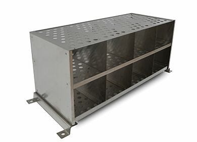 304 Stainless Steel detachable bootie rack and gowning bench with perforated surfaces 36