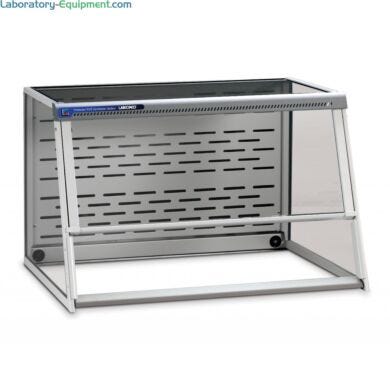 XPert Balance Enclosure from Labconco, shown with Guardian 1000 Digital Airflow Monitor  |  3644-50 displayed