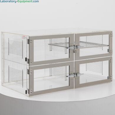 Adjust-A-Shelf dry nitrogen storage cabinet, acrylic 4 chambers with adjustable shelving | 3950-23 displayed