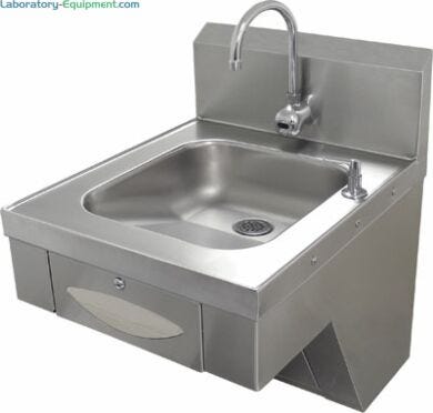 Adavnce Tabco Hands Free wall mounted sink, ADA compliant, taperred bowl design (Model 7-PS-41) | 6901-48 displayed