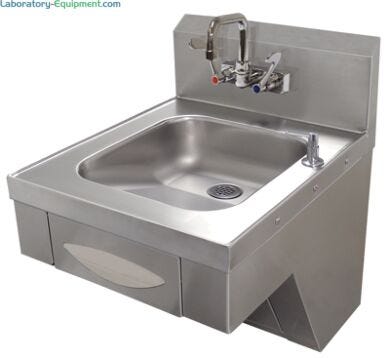 ADA Compliant Hand Sink with Hands Soap and Paper Towel Dispenser by Advance Tabco (Model 7-PS-46)  |  6901-49 displayed