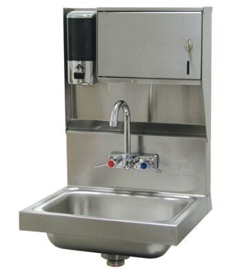 Wall mounted, lever drain with overflow, hand sink (Model 7-PS-79)