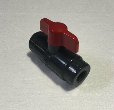 9412-00 Valve, ball, PVC, 0.375 in threaded ends  |  9412-00 displayed