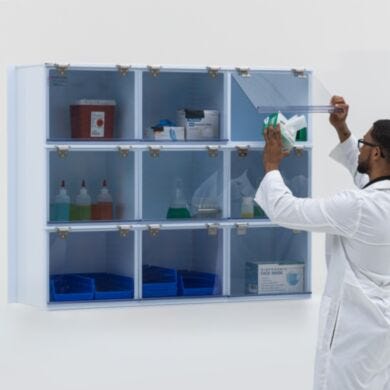 Wall-Mount Cabinet; Polypropylene, 48.875