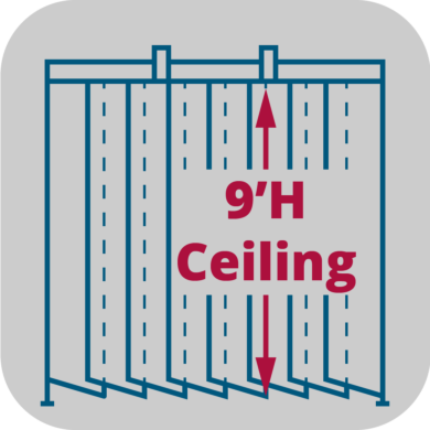 Service to adjust Valuline™ softwall cleanroom heights to 9'H  |  6600-66-VL-9H displayed