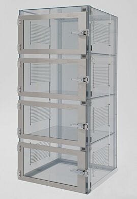 Adjust-a-shelf SDPVC four chamber desiccator cabinet without flowmeter or shelf  |  3950-15DNP displayed