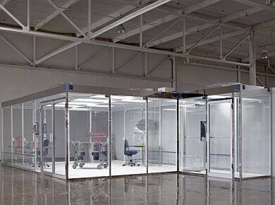 Static-dissipative PVC panels remove surface charges and the particles they attract  |  6600-73A displayed
