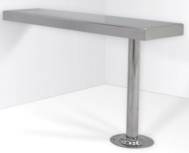 Floor Mounted Solid Top With Cylindrical Base for Wall Attachment  |  1530-45-2 displayed