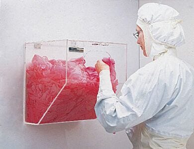 Acrylic Single Chamber Glove Dispenser  |  4950-72 displayed