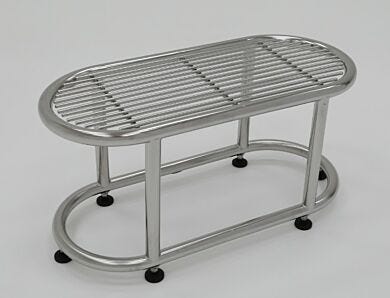 Mini UltraClean Rod Top Cylinder Frame Gowning Bench  |  9602-96A displayed