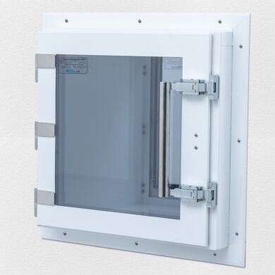 Wall-mounted pass-through ideal for cleanroom applications demanding safe, efficient, and contamination free transfer of cleanroom components  |  1991-76E displayed