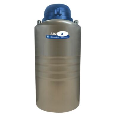 AIS-3 Cryogenic Small Freezer with AI Shield for long-term storage of frozen bull semen prevents adverse temperature fluctuations; AIS3 model includes six 5