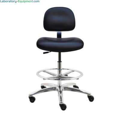 Vinyl conductive chair with rubber edge banding on seat