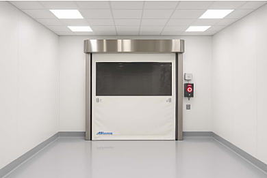 Customizable high-speed roll-up door with vinyl fabric curtain & corrosion-resistant frame  |  6710-53B displayed
