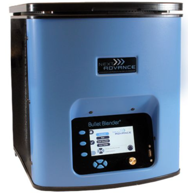 Economical #BB50DXP Bullet Blender 50 DX+ Homogenizer by Next Advance with an 8-sample capacity in 50ml tubes, color graphics display and starter kit  |  2600-06 displayed
