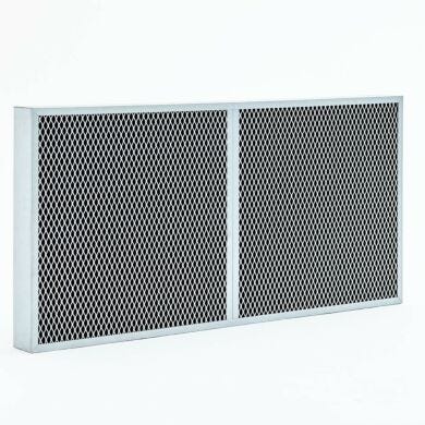 2x4 foot Fan Filter Unit filter with stainless steel housing and grille containing compressed activated carbon in honeycomb form factor for chemical air scrubbi  |  1716-10 displayed