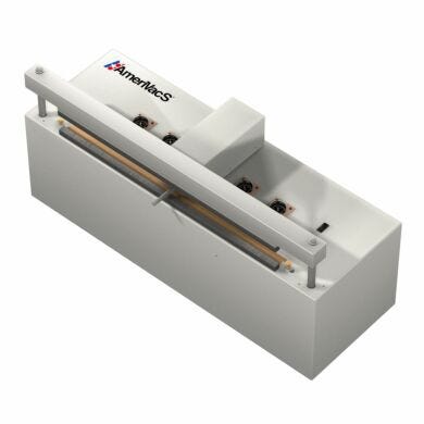CAVS/CACN vacuum heat sealers from AmeriVacS have built-in air compressors and are designed for industrial use | 4052-16 displayed