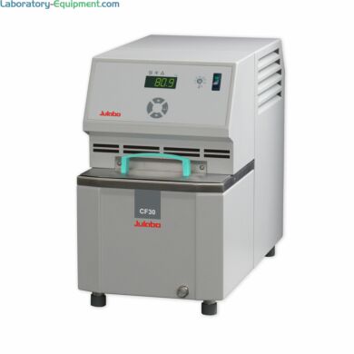 CF30 Cryo-Compact Circulator by Julabo with a -30°C to +150°C temperature range, a 3.5L capacity, RS232 interface, and a 15L/min flow rate for routine applicati  |  2540-04 displayed