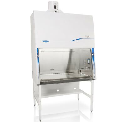 Labconco's Class II B2 biosafety cabinet is made with leak-tight 304 stainless steel and tempered safety glass  |  3651-PP-01 displayed