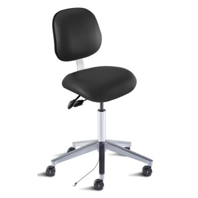 Biofit Elite Series Black High Bench Chair, Conductive Vinyl, Ergonomic, 22