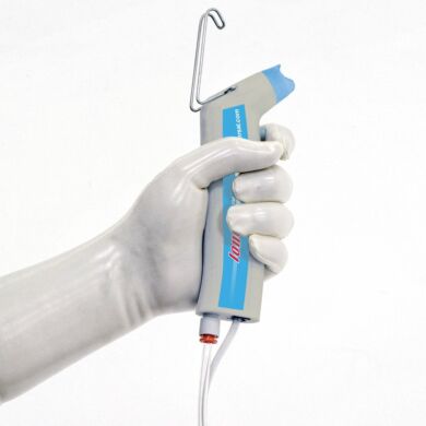 This Ionizing Blow-off Gun neutralizes static surface charges and removes particles with a burst of clean air or nitrogen  |  2005-55 displayed