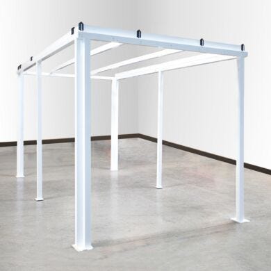 Heavy-duty powder-coated steel frames on softwall cleanrooms create rigid free-standing structures  |  6600-60 displayed