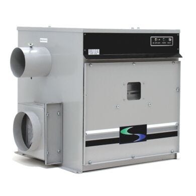 Cleanroom Dehumidification Modules use silica gel desiccant housed in a rotor to produce dry air flow  |  6710-62 displayed