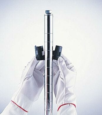 Securely attaches cleanroom shelving to posts  |  1100-04 displayed