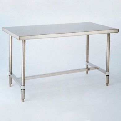 Solid-top 304 stainless steel cleanroom table from InterMetro  |  1305-12 displayed