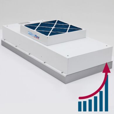 2' x 4' fan filter unit with HEPA filter and energy-efficient, smart EC motor with network connection for cleanrooms  |  6601-PP-71 displayed