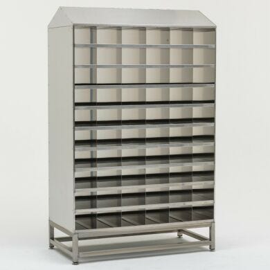 BioSafe® double sided multifunctional storage system constructed with 304 stainless steel  |  9600-73D displayed