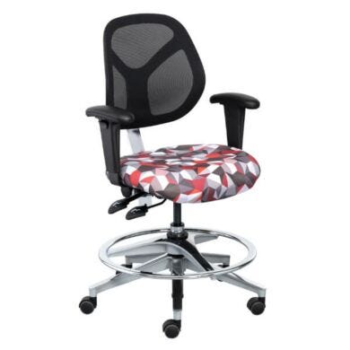 The Embark Series features a breathable mesh backrest to provide ventilation in hot or industrial work environments (medium height model shown with optional arm  |  2807-82 displayed
