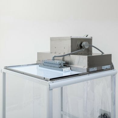 Explosion-proof FFU and LED light are housed in stainless steel and have potted wiring  |  9999-ExplosionProof displayed