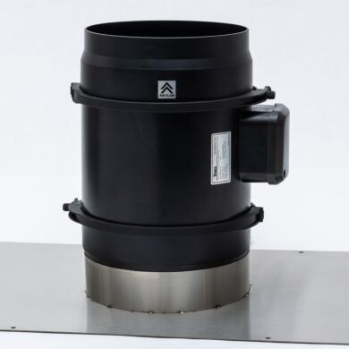 Made of 304 stainless steel, the flange plate securely holds the ventilator duct for ValuLine™ Fume Hoods (front view)  |  6606-31 displayed