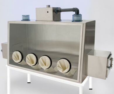 Stand shown installed with glovebox.  |  9670-40 displayed
