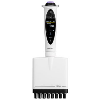 8-channel LH-747391 Picus 2 Electronic Pipette by Sartorius with a 50-1,200 µL volume range, an adjustment wheel, safety features and connectivity