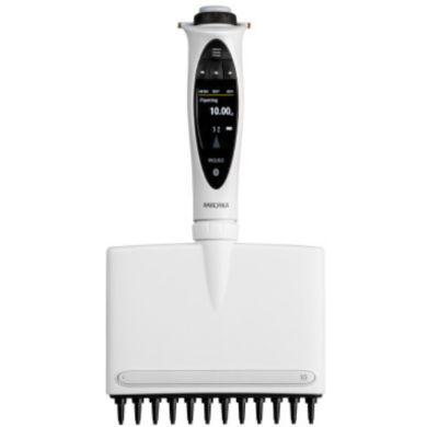 12-channel LH-747421 Picus 2 Electronic Pipette by Sartorius with a 0.2-10 µL volume range, an adjustment wheel, safety features and connectivity