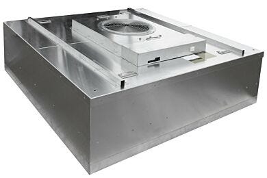 4' x 4' stainless steel fan filter unit with HEPA filter and energy-efficient EC motor for cleanroom applications  |  6601-44A-H displayed