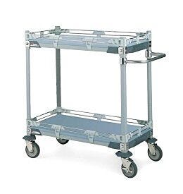 Corrosion-resistant cart with shelf guards designed for safe chemical and reagent transport | 1403-21 displayed