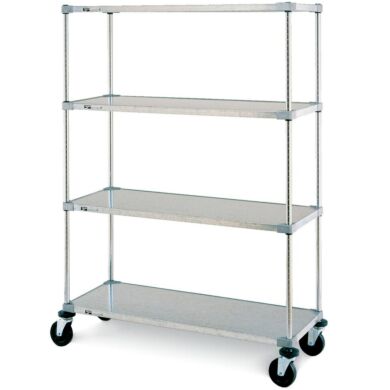 HOME ERECTA 75×45×160 Metro Super Erecta Shelf® Stem Caster Carts - Solid Shelves