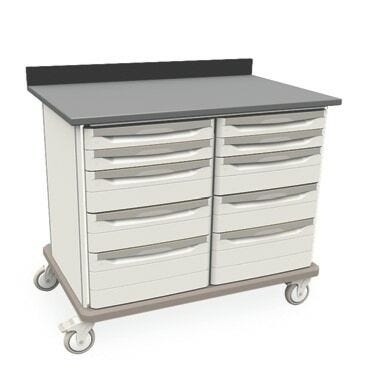 Starsys mobile work center with epoxy resin top and standard drawers  |  1311-36 displayed