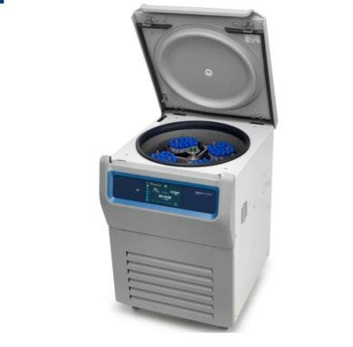 4L Floor standing Multifuge X4FR Pro Refrigerated Centrifuge by Thermo Fisher Scientific with a 100-program run, color touchscreen LCD display saves benchtop sp  |  1717-64 displayed