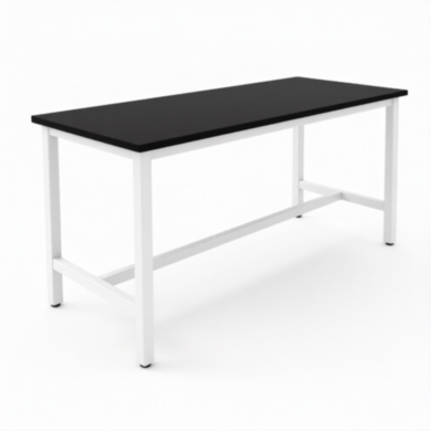 Heavy-duty work table with a non-reactive phenolic resin top built to resist chemicals, bacteria, and daily wear  |  2903-62 displayed