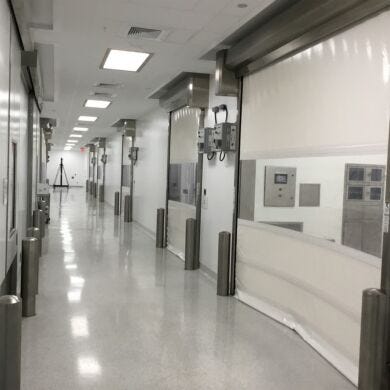 Rite-Hite ISO-Clean® roll-up doors deliver lasting durability and superior contamination control for cleanroom environments