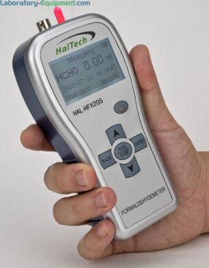 Handheld formaldehyde meter.  |  1510-40 displayed