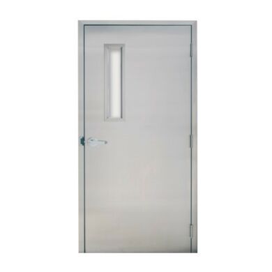Durable stainless steel swinging door with seamless surface and chemical-resistant construction  |  1999-57 displayed