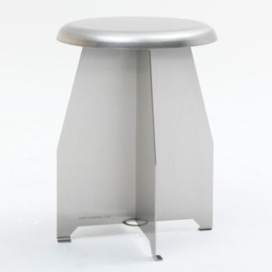 Electropolished stainless steel cleanroom stool with seamless, crevice-free construction for easy sterilization  |  2807-PP-11 displayed