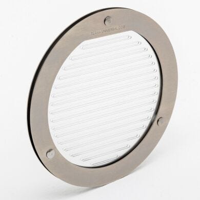 Cleanroom talk-through with stainless steel frame includes overlapping mylar 